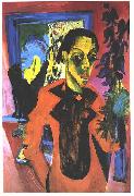Ernst Ludwig Kirchner, Selfportrait with shadow